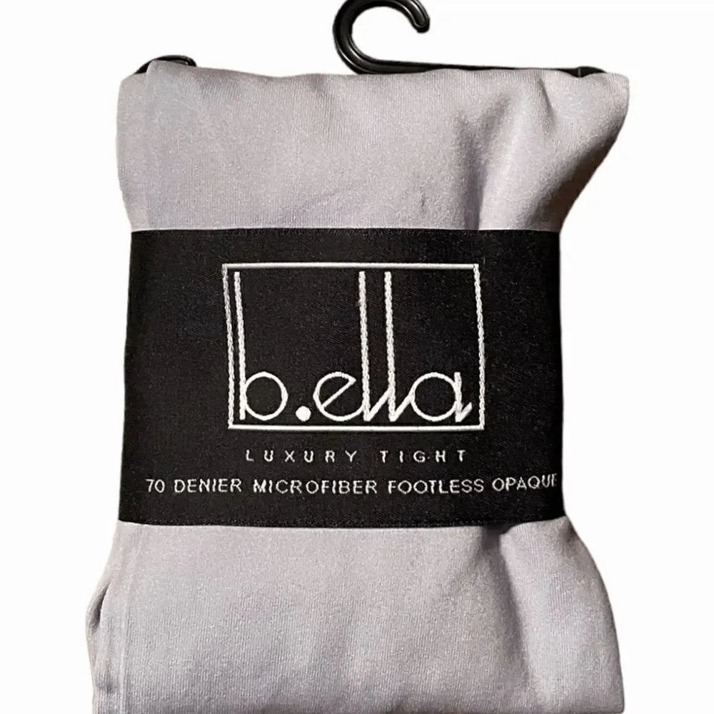 𝅺b.ella Bella Brigida Footless Luxury Tights Small Grey Opaque Microfiber